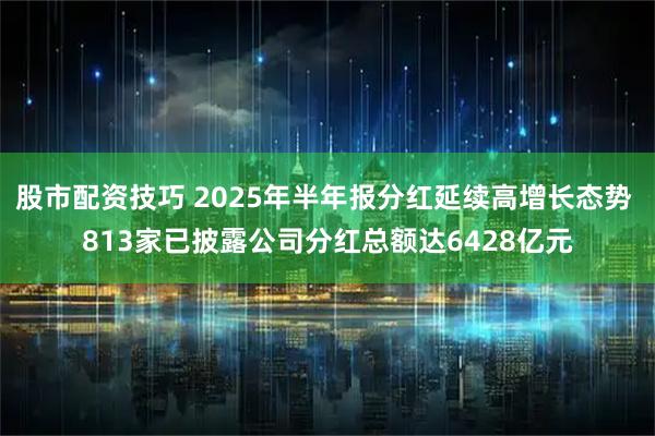 股市配资技巧 2025年半年报分红延续高增长态势 813家已披露公司分红总额达6428亿元